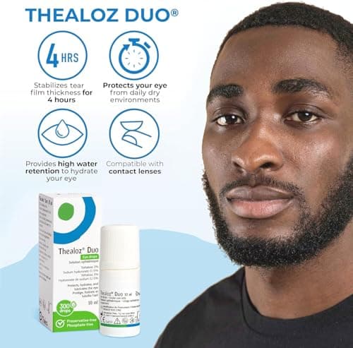 Thealoz Duo Dry Eye Relief Drops, Preservative-Free, Hyaluronic Acid, 10ml — view 2