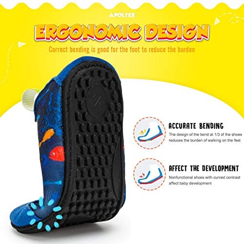 APOLTER Baby Boys and Girls Swim Water Shoes Barefoot Aqua Socks Non-Slip for Beach Pool Toddler Kids — view 2
