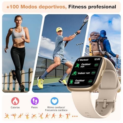 VRPEFIT Smart Watch for Women Men, Whatsapp Notifications, 1.83" HD Touchscreen with Bluetooth Calling, Heart Rate, Blood Oxygen, Sleep Monitor, 100+ Sports Modes, IP68 Waterproof for Android iOS — view 5