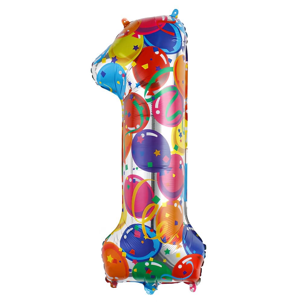Foil Globo Número 5 Azul 40" (101cm), Inflable Helio o aire, Gigante Numeros 0-9, 10-19, 20-29, 30-100, Grande Globos Decoración para La Boda Aniversario y Cumpleaños Fiestas — view 562