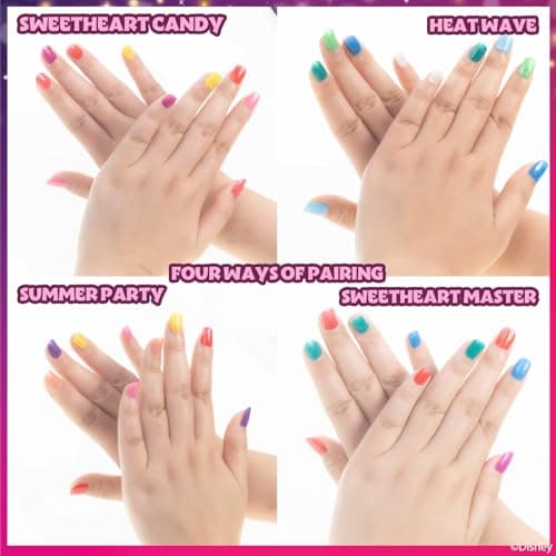 Disney Princess Castle Bottle Peel-Off Water-Based Safe Quick Dry Nail Polish |Gift Kit Set for Kids Tweens Girls, Glittery and Opaque Colors| Ages 3+ (18 Pcs) by Townley Girl — view 4
