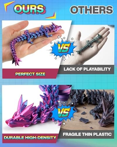 Rapean 8" 3D Printed Dragon Eggs, Easter Basket Stuffers for Kids and Teens, Unique Easter Toys & Decor for Children, Mysterious Dragon Toys Gifts for Boys & Girls (4 Pack) — view 4