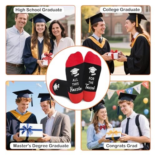Graduation Gifts for Her and Him - Socks Class of 2026 College 8th Grade High School Masters Degree Phd Graduation Decorations Gift, Congrats Grad Gifts — view 6