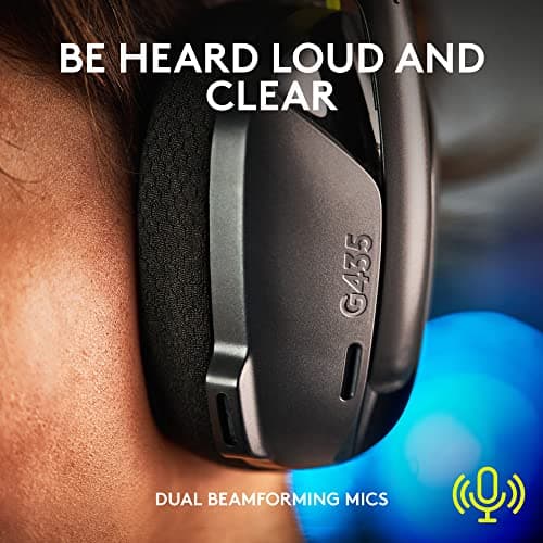 Logitech G435 Lightspeed & Bluetooth Wireless Gaming Headset - Lightweight Over-Ear Headphones, Built-in mics, 18h Battery, Dolby Atmos, PC, PS4, PS5, Nintendo Switch/Switch 2, Mobile - Black — view 4