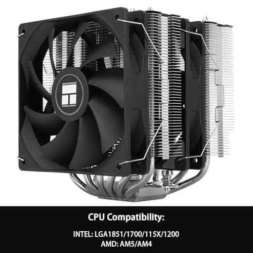 Thermalright Peerless Assassin 120 SE Extrem CPU Air Cooler with 6 Heat Pipes, Dual PWM Fans, AGHP heatpipe Technology, 154mm High Cooling, for AM5/AM4, Intel LGA1851/1700/1150/1151/1155/1156/1200 — view 2