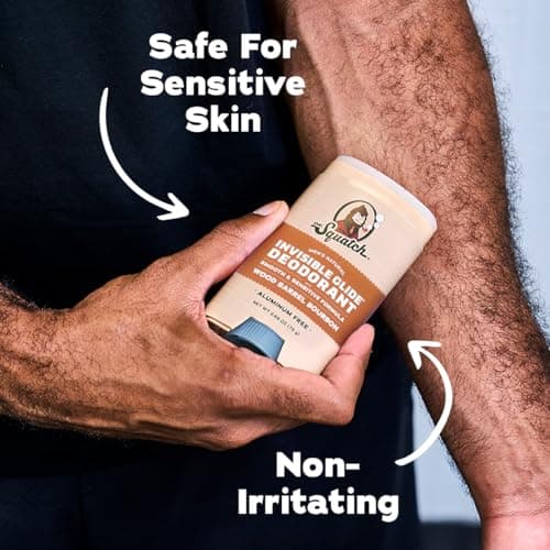 Dr. Squatch Invisible Glide Natural Men’s Deodorant – Smooth Glide, No Stains – Aluminum Free Deodorant Men – Safe for Sensitive Skin – Wood Barrel Bourbon + Rainforest Rapids, 2.65oz (2-Pack) — view 5