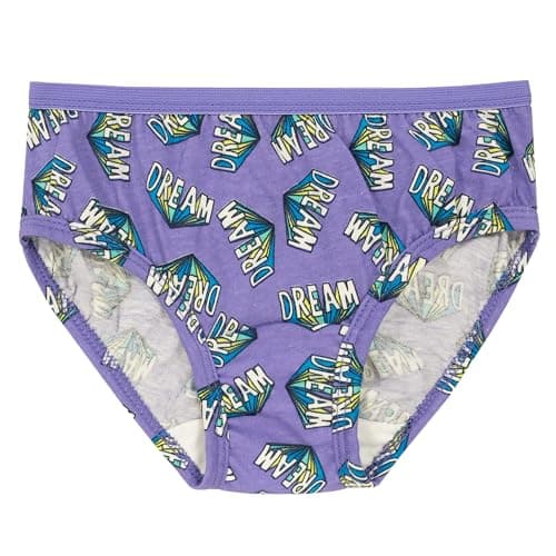 Fruit of the Loom Girls' Tag Free Cotton Brief Underwear Multipacks, Low Rise Brief-10 Pack-Purple/Blue/White, 6 — view 2
