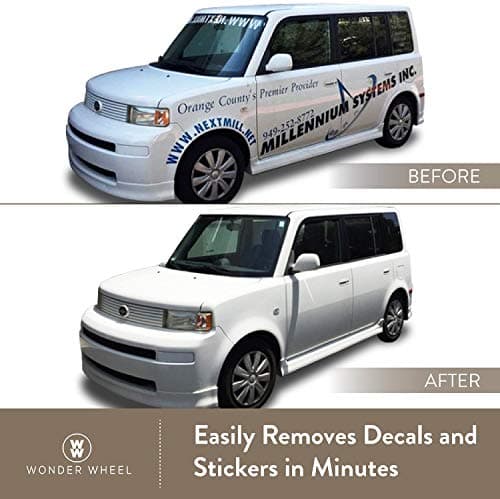 Wonder Wheel 4" Decal Remover Eraser Wheel Toolkit, Remove Car Decals, Vinyl & Stickers in Minutes, Adhesive Remover Rubber Wheel, Emblem Removal Tool, Adhesive Eraser, Drill Adapter Supplied