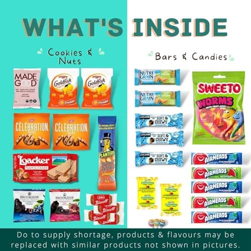 MunchyCravings Snack Box Variety Pack (40 Count), Care Package for Adults & Teens – Chips, Cookies, Bars – Gift, Movie Night, Halloween, Christmas — view 3