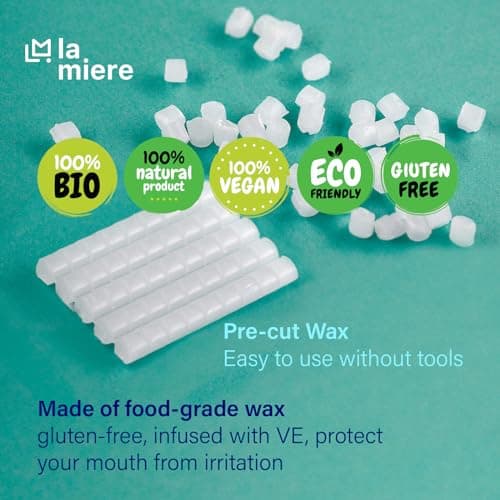 60 Counts Pre Cut Food Grade Dental Wax Orthodontic Wax Braces Wax Wearer Mint & Strawberry — view 4