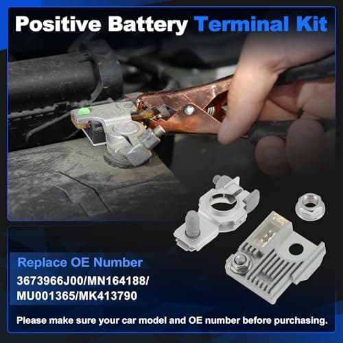 INFINAUTO 120Amp Battery Fuse Fuselink with Positive Battery Terminal for Mitsubishi Galant Outlander Eclipse Replaces 3673966J00 MN164188 for Chrysler — view 2