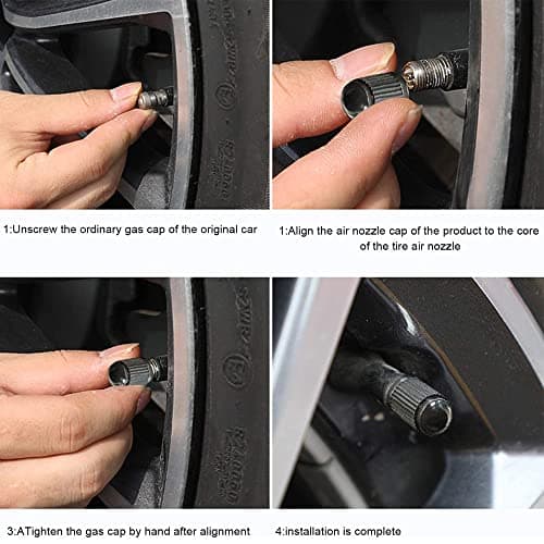 Tire Valve Stem Caps The Upgraded Version has a Sealing Ring for Car, Motorbike, Trucks, Bike， Bicycle ，60 Pack — view 4