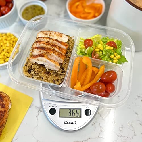 Escali Primo Digital Food Scale Multi-Functional Kitchen Scale and Baking Scale for Precise Weight Measuring and Portion Control, 8.5 x 6 x 1.5 inches, Chrome — view 5