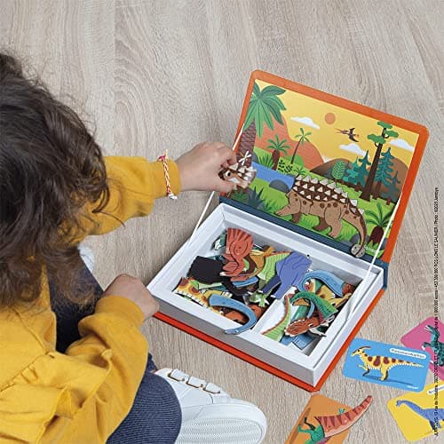 Janod • Magneti’Book Dinosaurs • 3 to 8 Years • Educational Magnetic Games Toy for Kids Toddler Children • J02590 — view 5