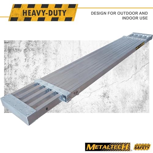 Metaltech M-PEP7000AL Telescopic Aluminum Plank Board, 6 to 9-ft. Adjustable Work Platform for Step Ladders and Sawhorses, Work Plank, Ladder Accessory, and Scaffold Tool for Home Improvement — view 3