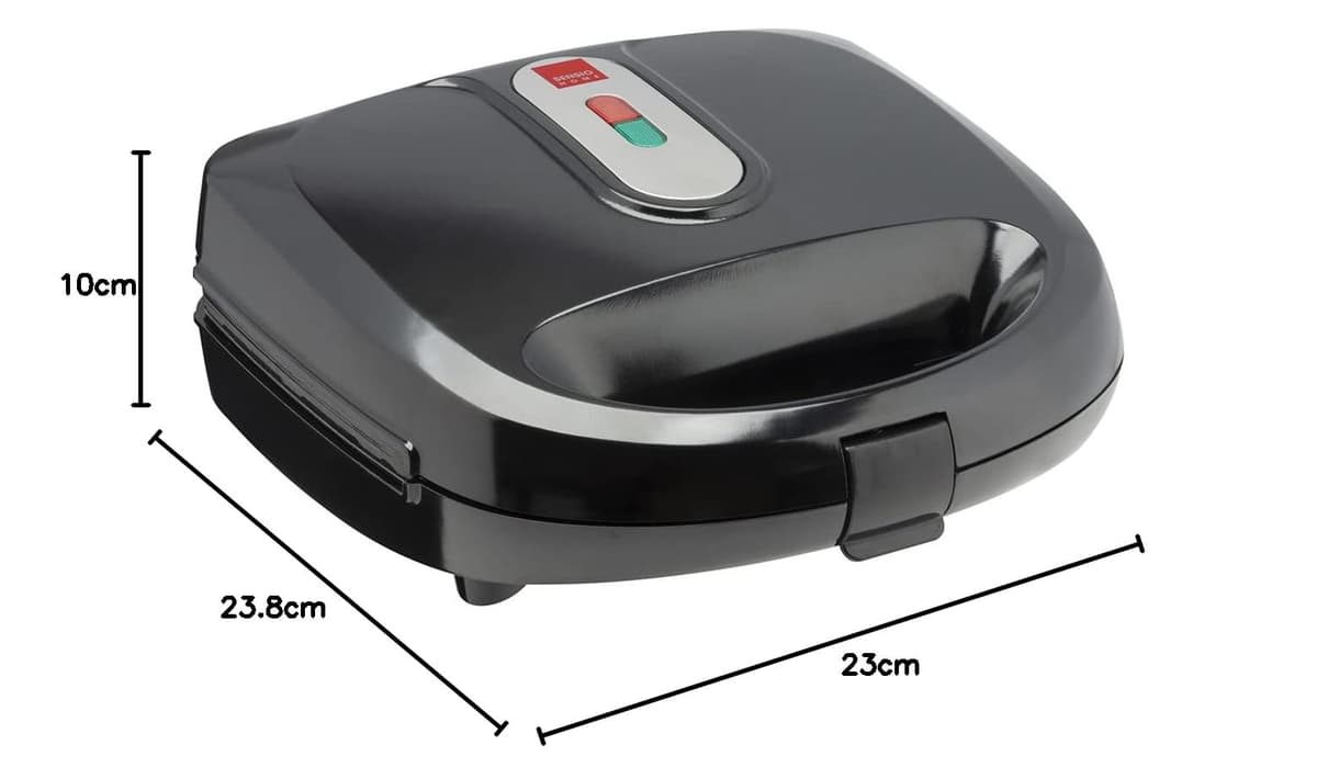 Sensio Home Multi Functional 3 in 1 Waffle Iron, Deep Fill Sandwich Toaster, Panini Press or Grill Snack Maker Machine Interchangeable Non Stick Easy Clean Plates Secure Lock Plus Ready & Power Lights — view 10