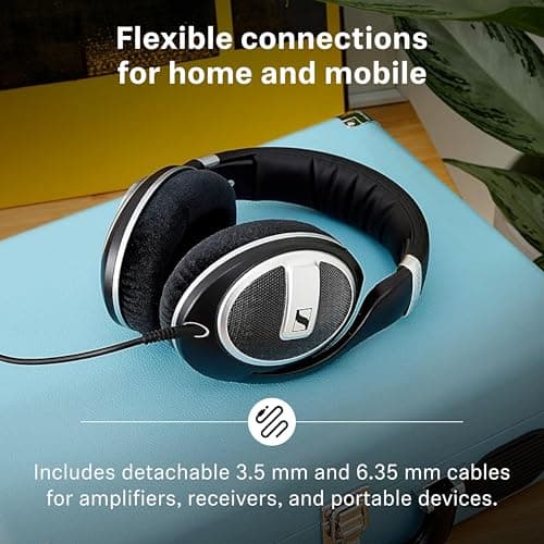 Sennheiser HD 599 SE Around Ear Open Back Headphone (Renewed) — view 6