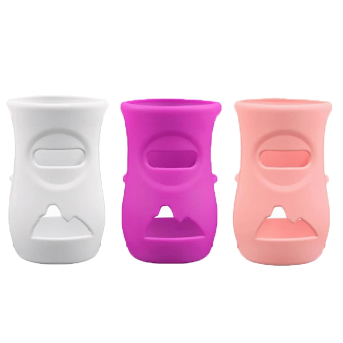 of 3pcs / 1pc Protective Silicone Covers for Glass Bottles Shatter Proof Holder Case Sleeve 120 / 240ml Bottle Holder Case — view 20