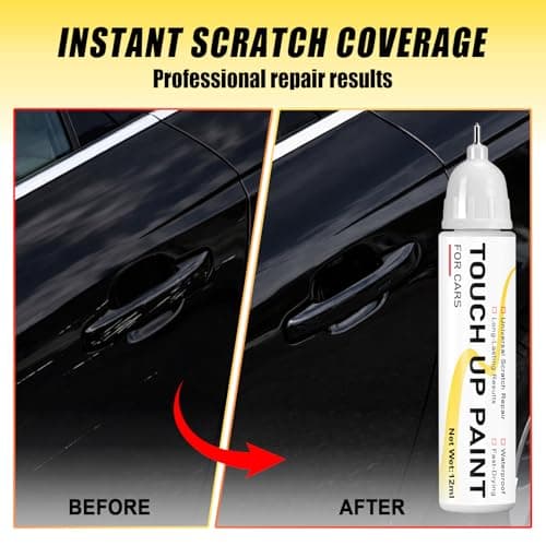Gloss Black Touch Up Paint for cars, 2-in-1 Brush & Tip, 0.4 fl oz - Universal Car Scratch Repair Pen for Scratches & Scuffs, OEM Color Match, Quick-Dry & Long-Lasting — view 2