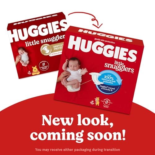 Diapers Size 3 - Huggies Little Snugglers Disposable Baby Diapers, 156ct, One Month Supply, Pack of 6 — view 2