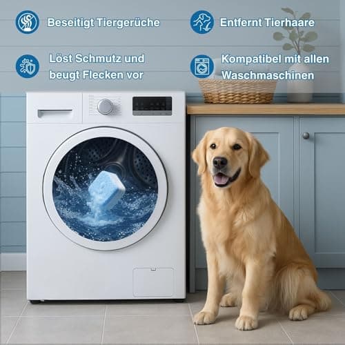 flowcheer Washing Machine Cleaner for Pet Hair & Odor Deep Cleaning Tablets for Washer Drum & Tub – Breaks Down Odor-Causing Buildup, Loosens Pet Hair Residue – 24 Tablets, 1 Year Supply — view 5