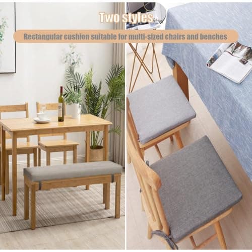Kimgull Bench Cushions Indoor Sofa Seat Pad Dining Shoes Stadium Patio Furniture Garden Hallway Camper Mat, 39.4X19.7X1.97In,Sky Blue