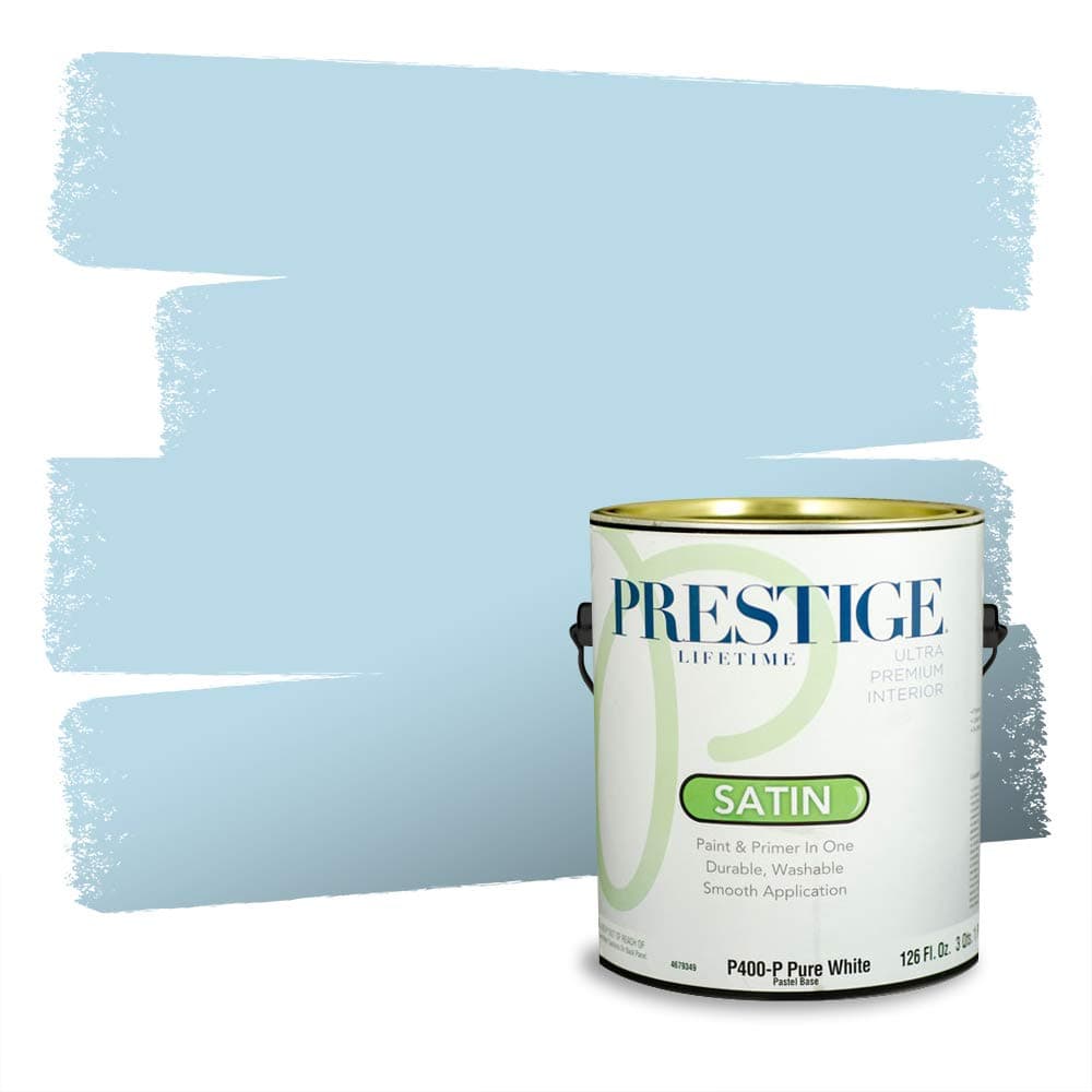 PRESTIGE Paints Interior Paint and Primer In One, 1-Gallon, Semi-Gloss, Comparable Match of Valspar* Dewdrop* — view 830