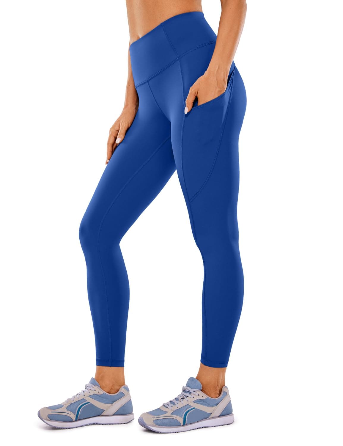 CRZ YOGA Women's Naked Feeling Gym Leggings Squat Proof High Waist Yoga Pants Sports Tights with Pockets - 25 Inches — view 17