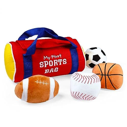 Baby GUND My First Sports Bag Stuffed Plush Playset, Baby Gift Toys for Boys and Girls Ages 1 & Up, 5 Piece, 8" — view 5
