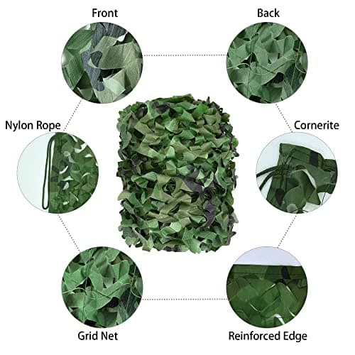 Camouflage Net Camo Netting Blinds Dual Mesh for Decor Courtyard Sunshade Camp Photo Farm Factory Shelter Car Concealment Party Exhibit Backdrop Curtain Ceiling Fence Canopy Cover — view 3