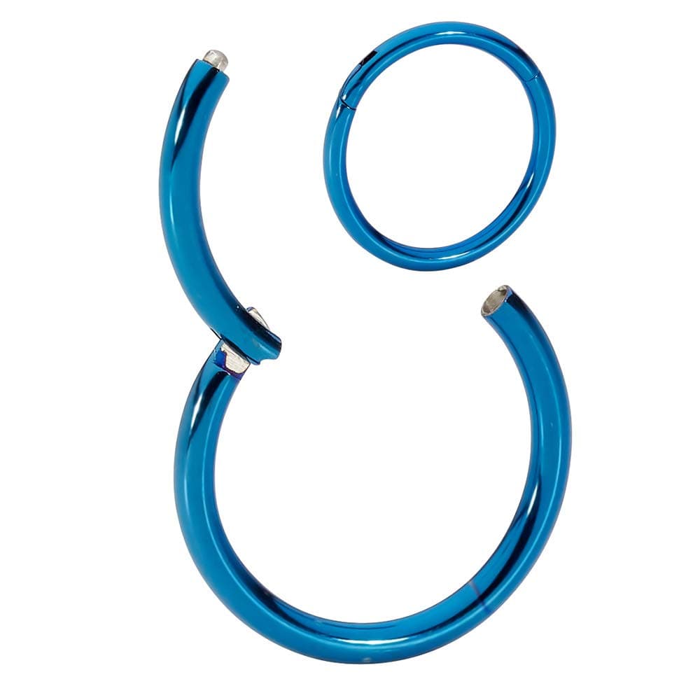 365 SLEEPERS 1pc Titanium Implant Grade Nose Rings 20G 18G 16G 14G 12G 10G 8G 6G Septum Hinged Segment Ring Body Piercing Jewellery Hoop Lip Rings Helix Cartilage Rook Earrings Nickel Free — view 21