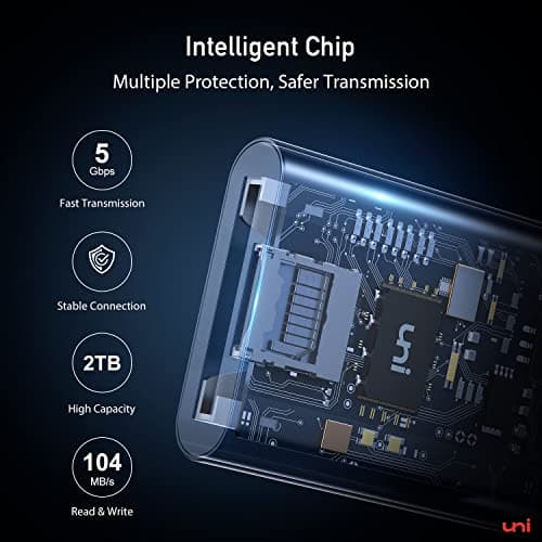uni SD Card Reader, High-Speed USB 3.0 to Micro SD Card Adapter, Aluminum Computer Memory Card Reader Dual Slots, for SD/SDXC/SDHC/MMC/Micro SDXC/TF/Micro SDHC | Laptop, PC, and More — view 2