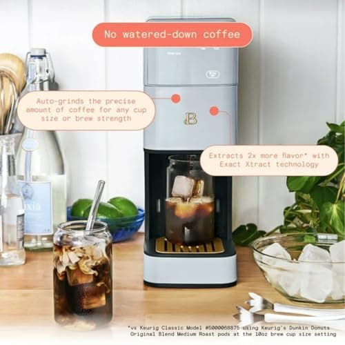 Programmable Single Serve Coffee Maker with Integrated Burr Grinder, Touch Controls, Fresh Custom Brew, Compact Design, Easy to Use — view 3