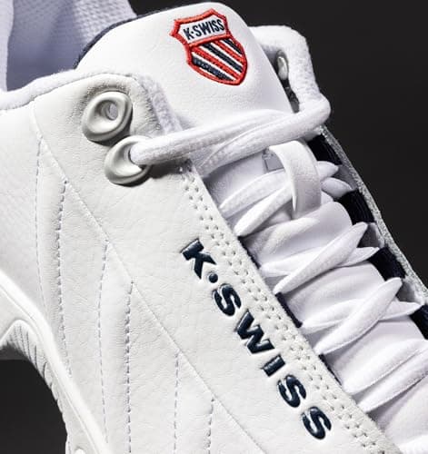 K-Swiss Men's ST329 CMF Sneaker, White/Navy/Red, 12 XW — view 6