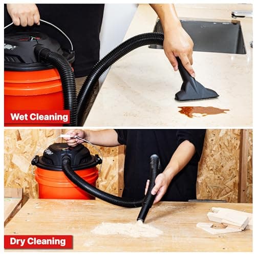 Shop-Vac 2.5 Peak HP Wet/Dry Vac Bucket Head, Fits 5 Gallon Bucket (Sold Separately), Portable Shop Vacuum, 1.25 Inch Diameter x 4 Foot Hose, 6 Foot Cord, Ideal for Jobsite, Garage, Workshop & Home — view 7