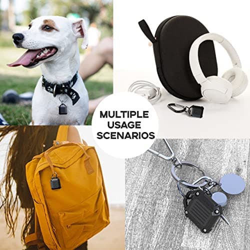 Dovick- Waterproof Keychain Holder Case Compatible with Airtag,Screw Full Cover Compatible with Apple Air Tag Tracker Key Ring (Black 2 Pack) — view 4