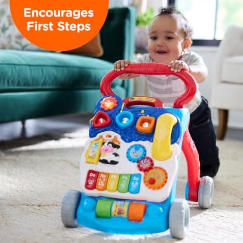 VTech Sit-to-Stand Learning Walker (Frustration Free Packaging - English Version), Blue — view 2