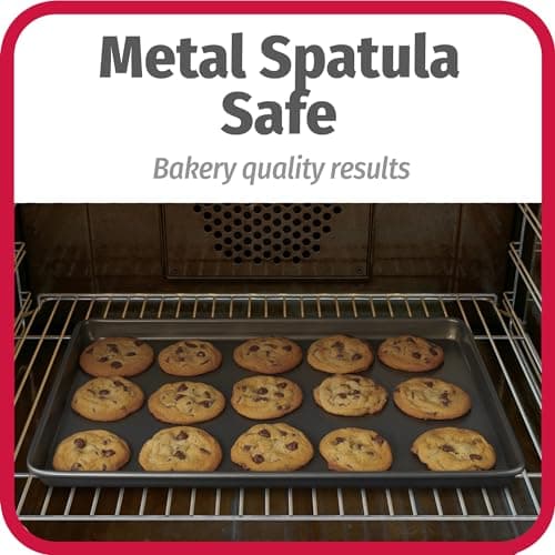 GoodCook Everyday Nonstick Baking Sheet Set, 3 Pack Includes Small (13×9) Medium (15×1) and Large (17×11) Pans Carbon Steel Construction Cookie Sheets Bakeware Set, Gray — view 6