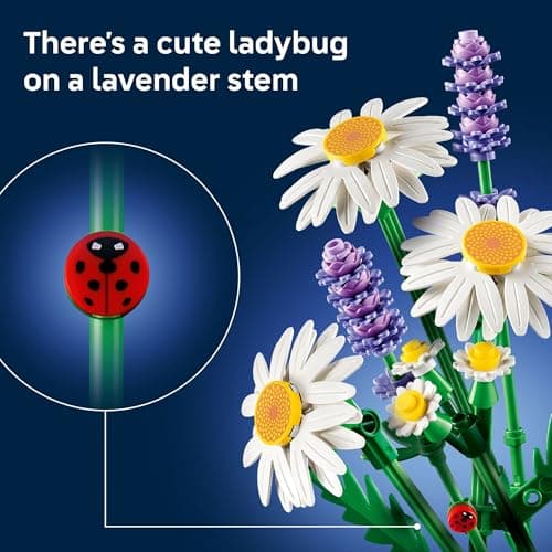 LEGO Botanicals Daisies Building Toy - Artificial Flowers Crafting Kit for Girls & Boys, Ages 9+ - Kids Room Decor for Book Shelf or Desk - Gift Idea for Birthdays - 11508 — view 4