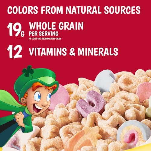 Lucky Charms Gluten Free Cereal with Marshmallows, Kids Breakfast Cereal, Made with Whole Grain, 10.5 oz — view 3