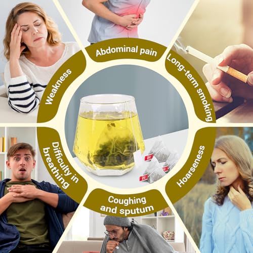 Mullein Tea Bags for Lungs, 100% Pure Mullein Leaf Tea for Lungs Cleanse and Respiratory Support, Caffeine Free, No Additives, Non-GMO (1 Pack/50 Bags) — view 3
