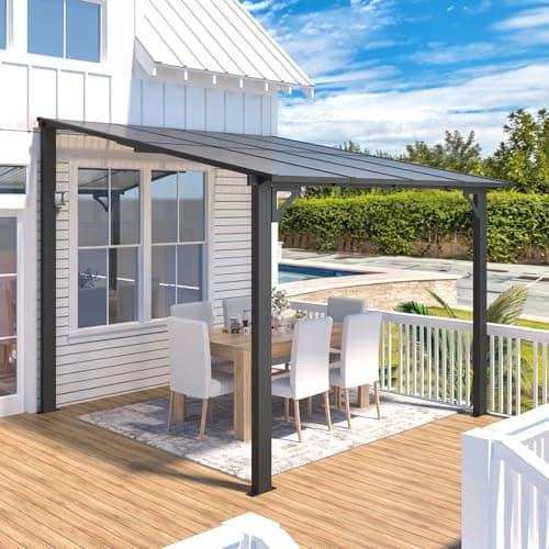 U-MAX 8' x 8' Gazebo for Patio, Hard Top Heavy Duty Gazebo 8x8 Pergola with Roof, Awnings Canopy for Decks, Backyard and More — view 3