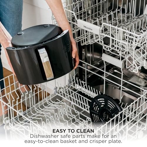 Ninja Air Fryer, 4 QT Capacity, 4 in 1 Roast, Crisp, Reheats and Dehydrates, Dishwasher Safe Parts, 105 F to 400 F, 1550 Watt, Grey, 1 Count — view 5