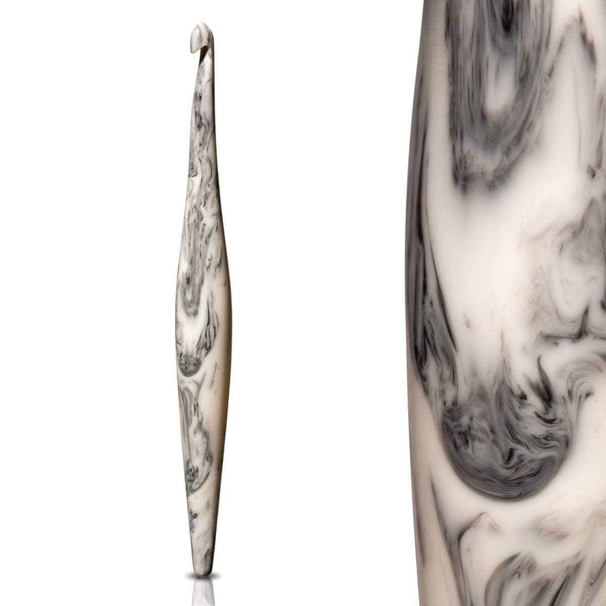 Furls Crochet Hook, Streamline Swirl Cafe, Ergonomic Handle Crochet Hooks 7" (I 5.50MM) — view 3