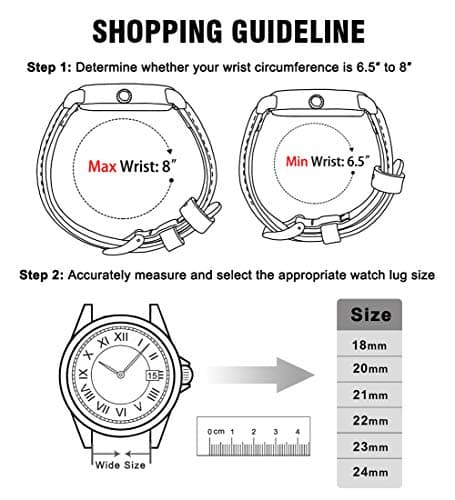 Ritche Genuine Black Leather Watch Band for Galaxy Watch 6 Classic Omega x Swatch Moonswatch 20mm Classic Vintage Quick Release Top Grain Leather Watch Strap, White Elephant Gifts, Stocking Stuffers for Men, Father's Day gifts — view 5