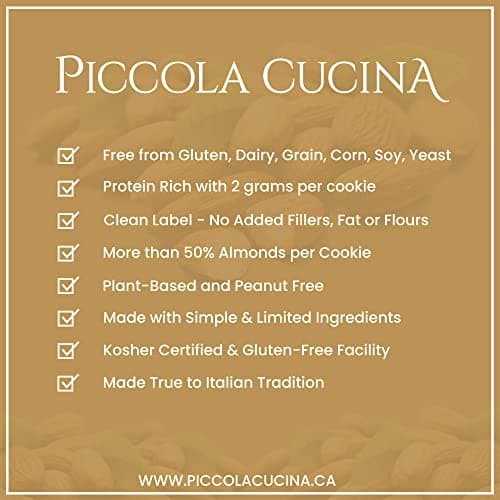 Piccola Cucina Regali Amaretti Italian Almond Macaroon Cookies - 136 g - Gluten Free, Dairy Free — view 6