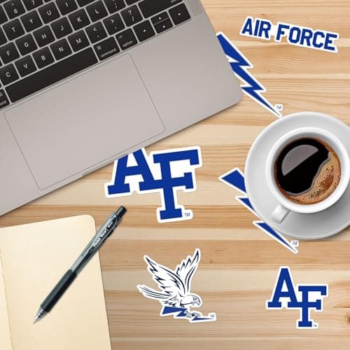 U.S. Air Force Academy Spirit Logo 50ct Vinyl Large Deluxe Stickers Variety Pack - Laptop, Water Bottle, Scrapbooking, Tablet, Skateboard, Indoor/Outdoor — view 4