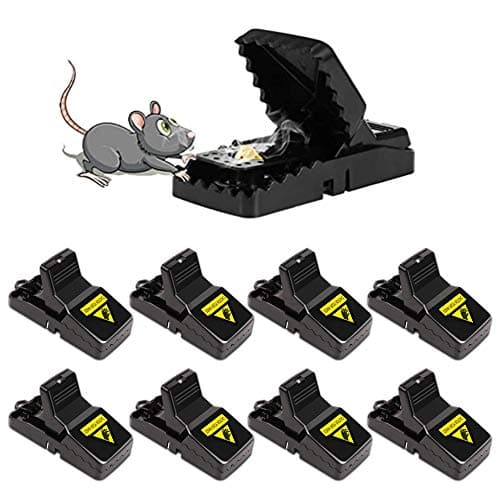 Mouse Traps 8 Pack - Humane Instant Catch Reusable Indoor/Outdoor Snap Traps for Small Mice, Safe & Effective Rodent Catcher with Easy Clean Design (Kids & Pets Friendly)