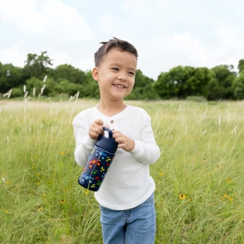 Simple Modern Kids Water Bottle with Straw Lid | 14oz Insulated Stainless Steel Kids Tumbler & Spill Proof Toddler Cup for School, Girls, Boys | Summit | Confetti — view 7