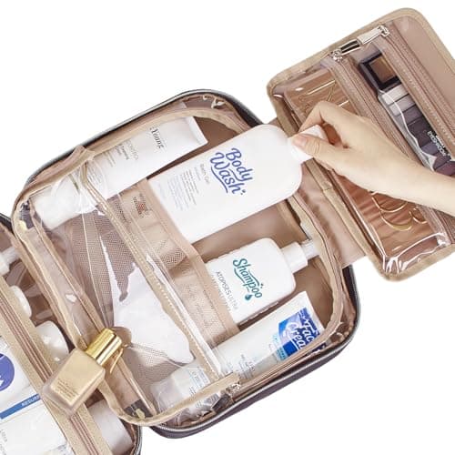 NISHEL Travel Toiletry Bag for women, Portable Hanging makeup Organizer — view 4